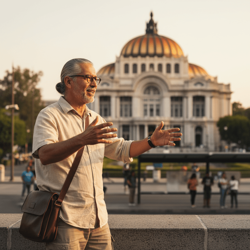 Local Mexico City guide sharing landmark knowledge