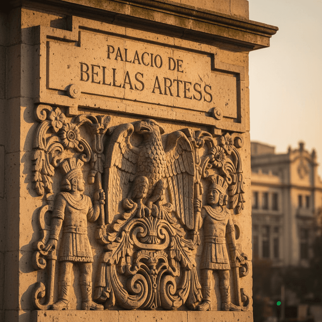 Mexico City landmark architectural detail