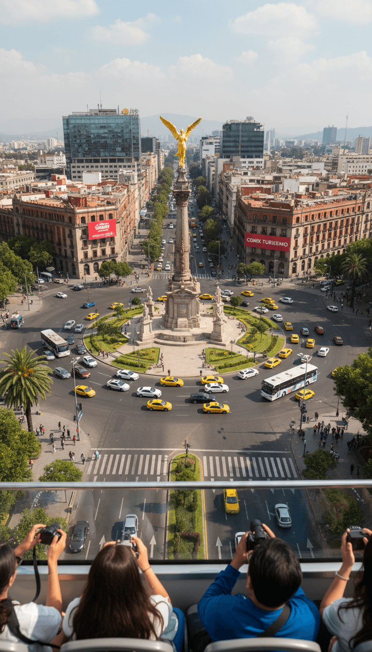 Tour bus in Mexico City